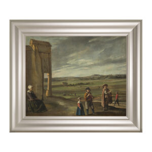 Pejzaż z wieśniakami