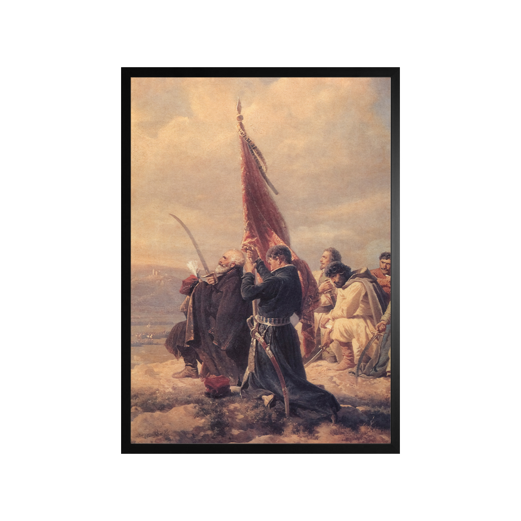 Grottger_Artur_-_Modlitwa_Konfederatow_Barskich_przed_bitwa_pod_Lanckorona_fr_149-06_50x70