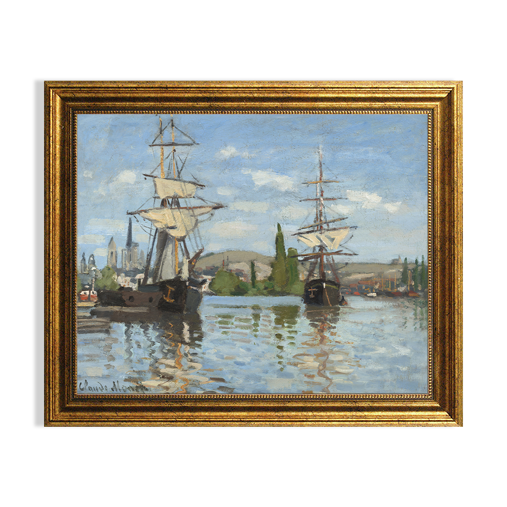 Monet_Claude_-_Statki_plynace_po_Sekwanie_w_Rouen_101-MX-446_40x50
