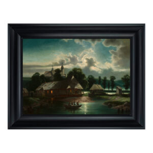 Krajobraz wiejski nocą