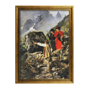 Damy w Tatrach z przewodnikiem wskazującym cel.