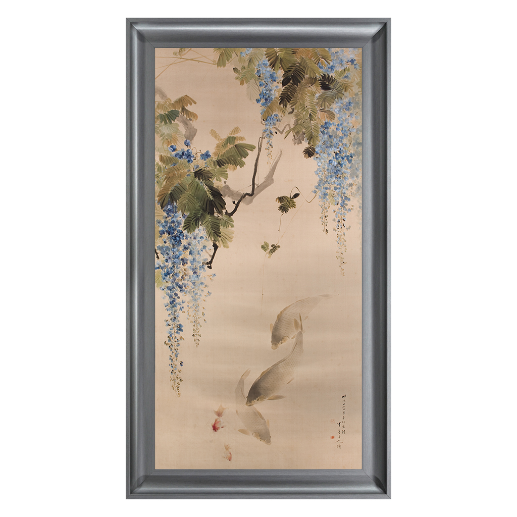 Seitei_Watanabe_-_Lato_Kwiaty_wistarii_karpie_i_zlote_rybki_3179-02M_50x100_pio