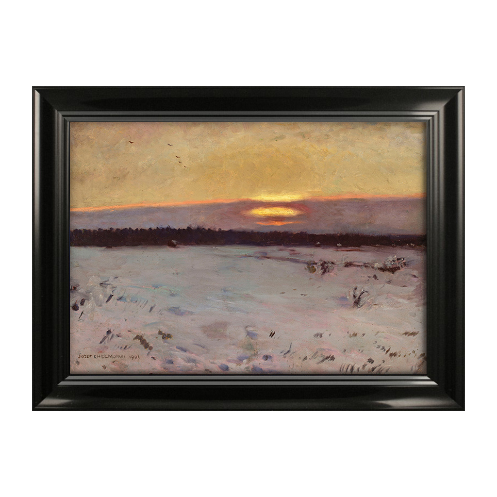 chelmonski_jozef_-_zachod_slonca_zima_pole_sniezne_po_zachodzie_krajobraz_zimowy_216-A1007_50x70_5903855021242